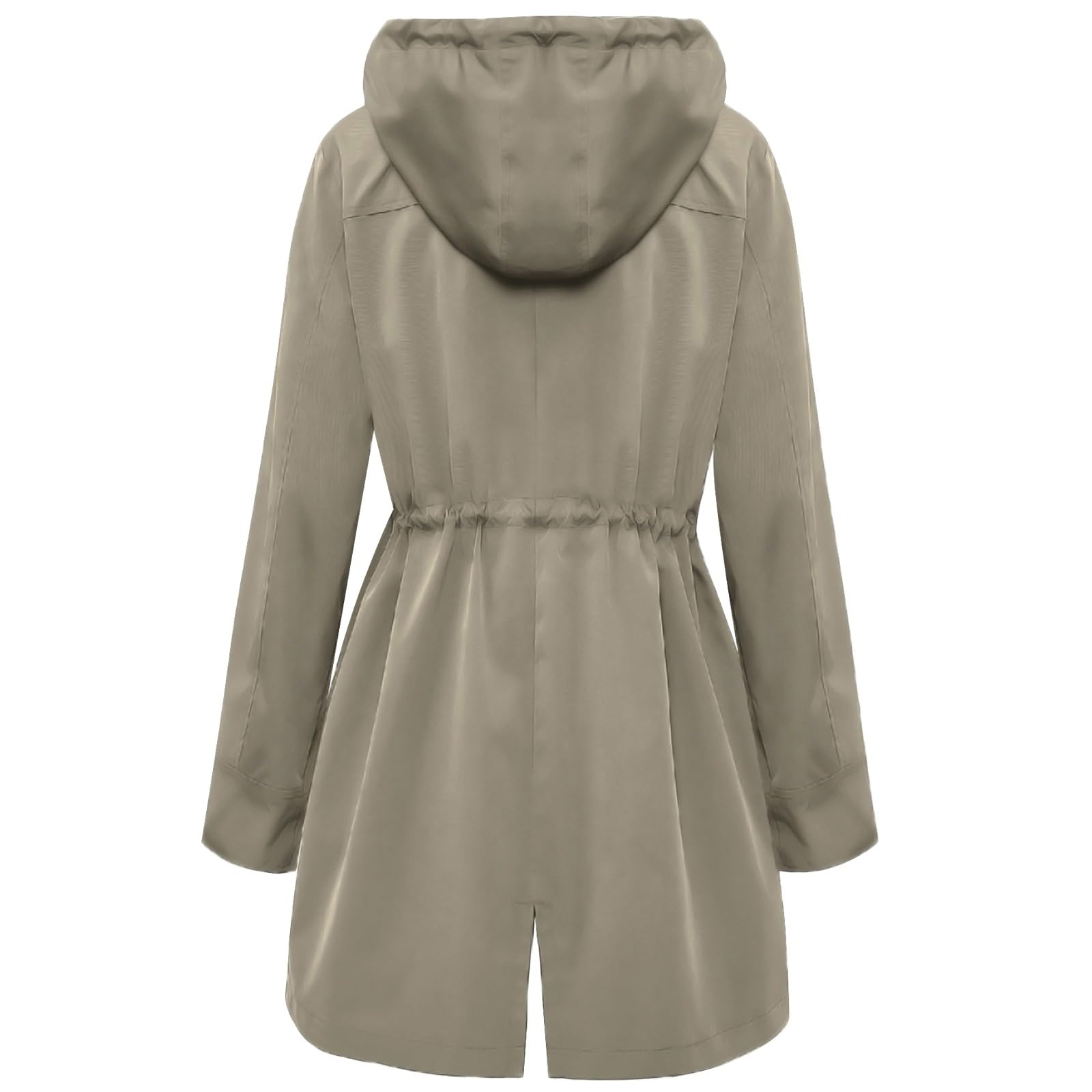 Giacca da donna impermeabile con cappuccio, giacca sportiva da donna con tasca, cappotto, antivento, giacche casual, trench cappotto, escursionismo, outdoor, tinta unita, cappotto chic da viaggio