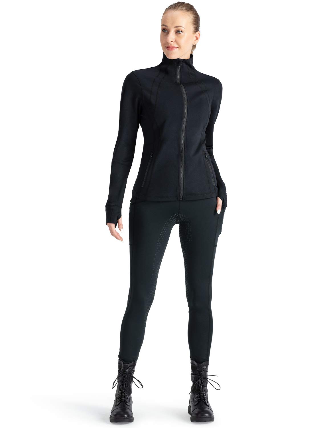 NAVISKIN Calzones de equitación para Mujer, Pantalones de equitación largas con Agarre de Silicona, Suaves y elásticas