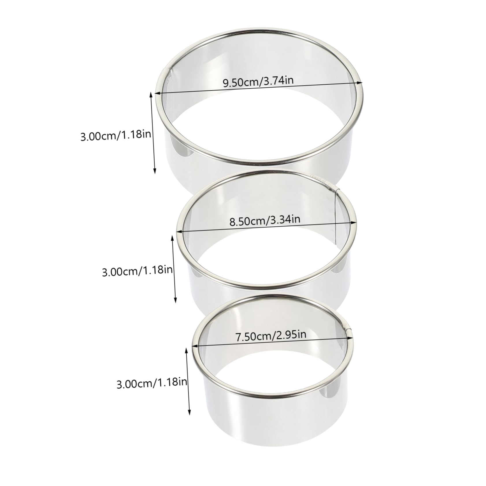 BEBEMOKO Dumpling Wrapper Maker Round Dumpling Mold Stainless Steel Dough Wrapper Cutter Set Easy to Shape