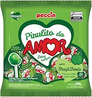 Pirulito Maçã Verde Do Amor C/24