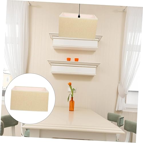 Miniatura 8 de Beaupretty Lámparas de araña para decoración del hogar, pantalla de tela con clip, pantallas rectangulares de tela para lámpara de pared de mesa,