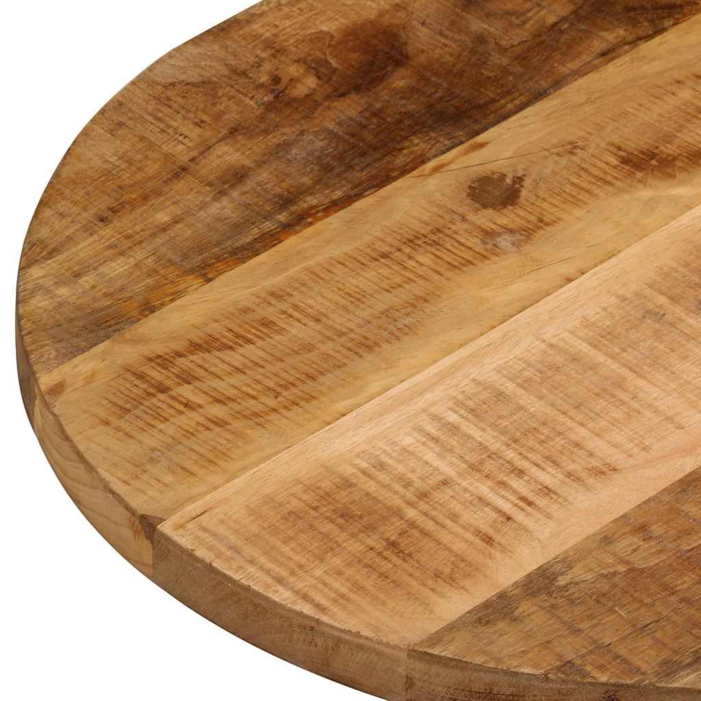 Dessus de Table Ovale 140x60x2,5 cm en Bois de Manguier Massif Brut, Plateau de Table de Remplacement Rustique pour Table à Manger, Bureau ou Restauration Professionnelle