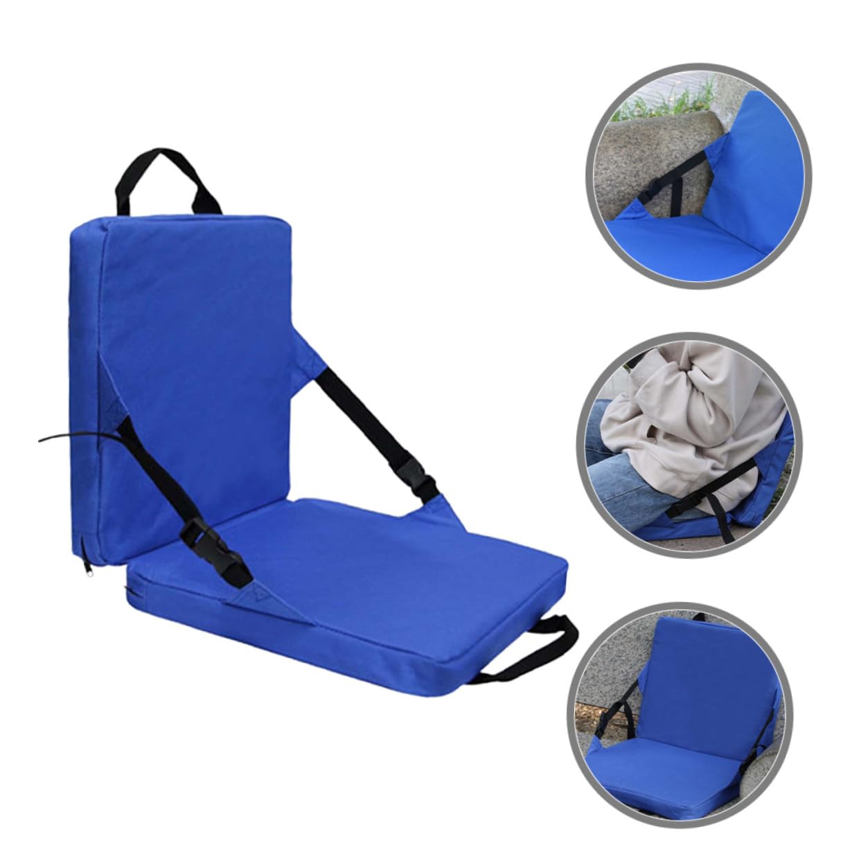 Faltbares Outdoor Sitzkissen aus Oxford Wasserabweisend Leicht Tragbar für Camping Picknick Park mit Komfortabler Polsterung und Robustem Material in Blau