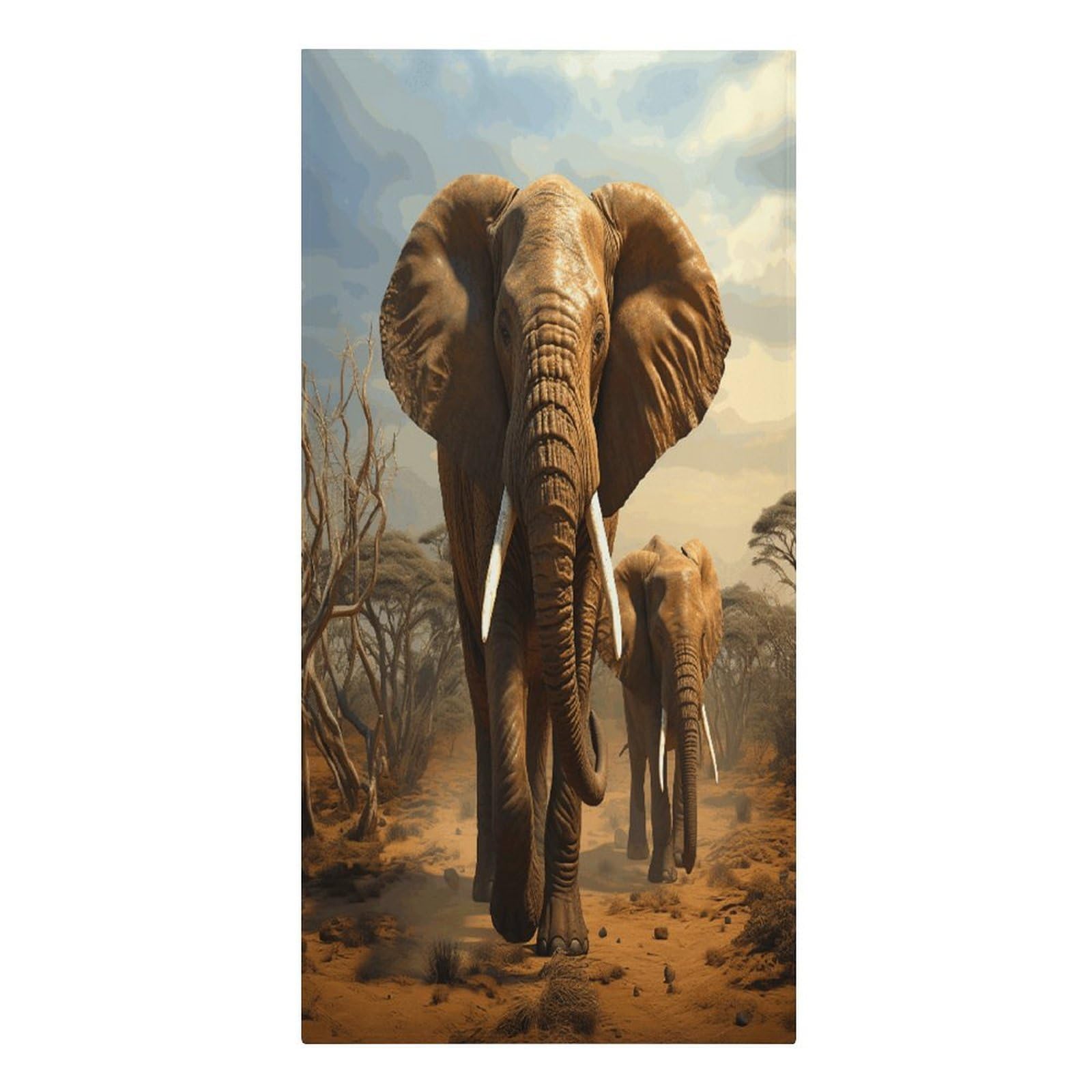 FekiLoot Elephant Animals Towels Lightweight Thin Beach Towel Classic Soft Large Pool Towel Highly Absorbent Sand Free Bath Towels Travel Blanket for Vacation Essentials Adult Gift 30" X 61"