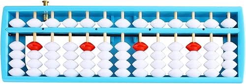 Miniatura 6 de Larcele Abaco de conteo aritmético de cuentas con botón de reinicio, columna SP-02 13 (azul 1)