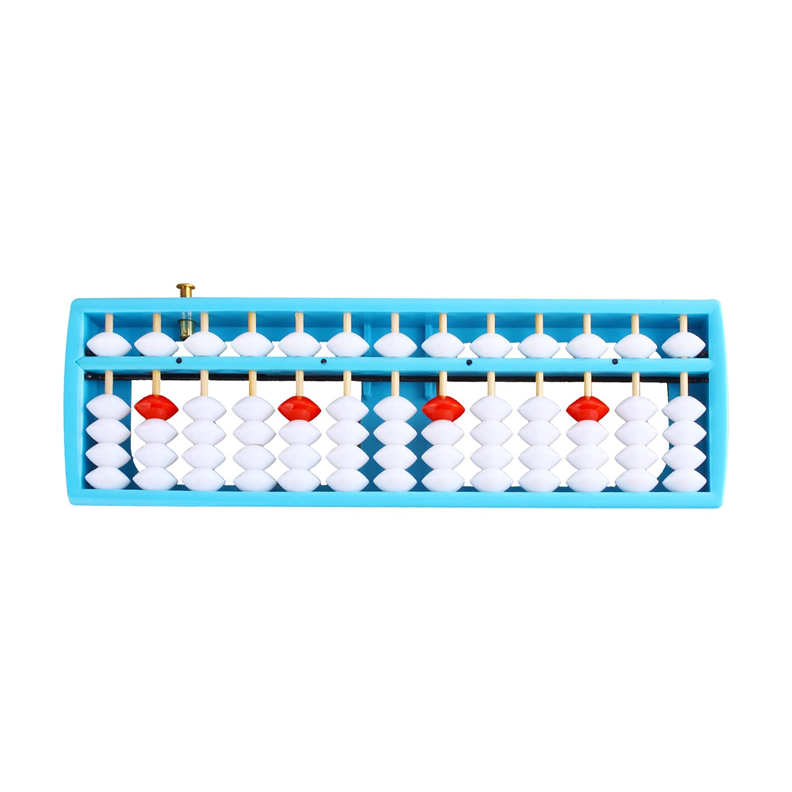 Larcele Perle Arithmetik Abacus Compteur avec Bouton Reset Fournitures Scolaires pour étudiant 13 colonnes SP-02 (Bleu 1)