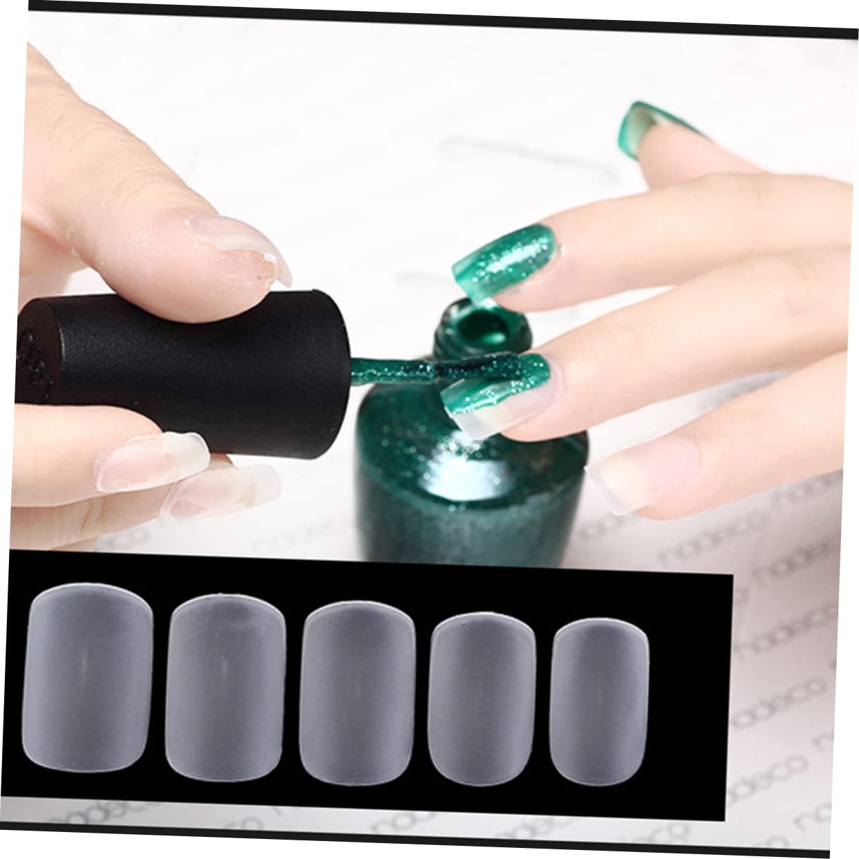 FRCOLOR 900pezzi Unghie Finte Ultra-sottili Stile Naturale Manicure Per Casa e Salone Forma Quadrata Facili Da Applicare Per Eventi e Regali Tra Amiche