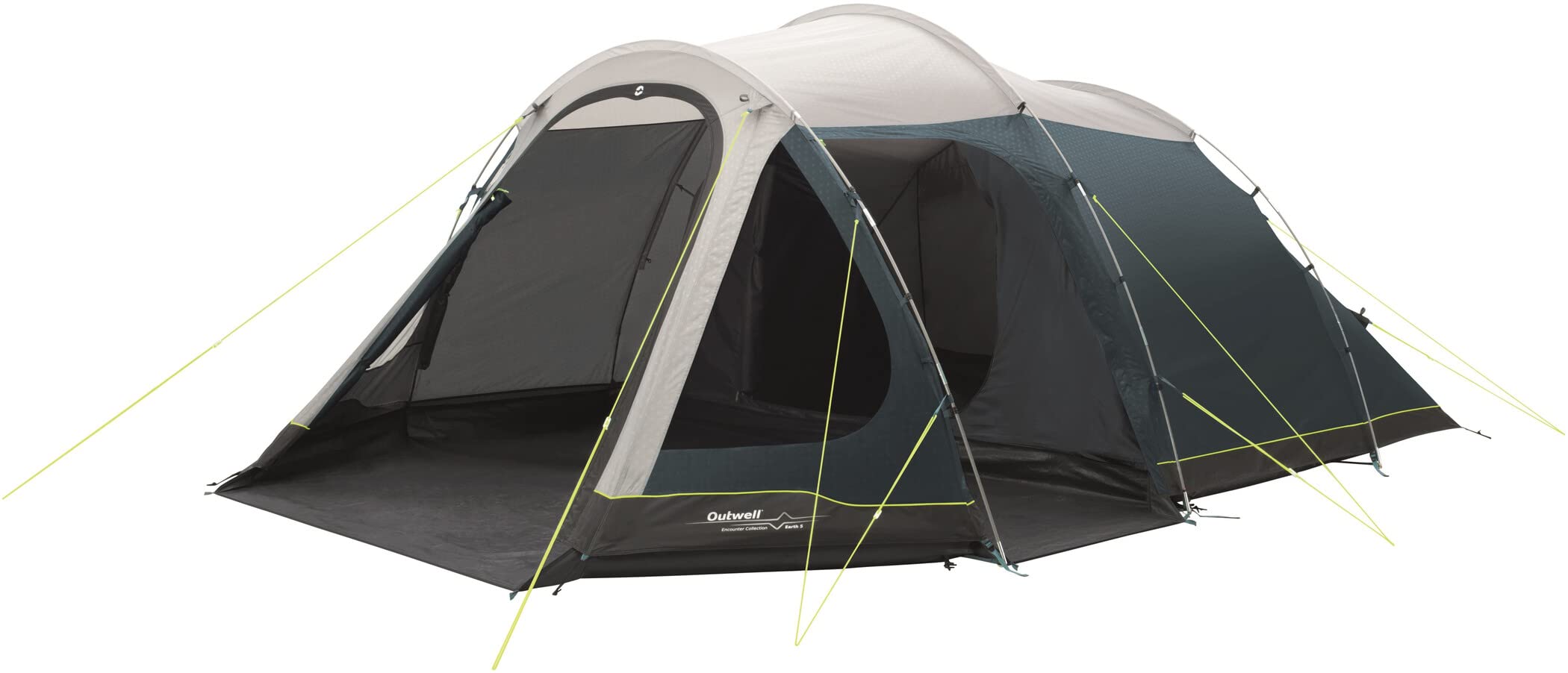 Outwell Earth 5 Tent - Tunnel Style, 5 Berth Poled tent - Camping, Festivals