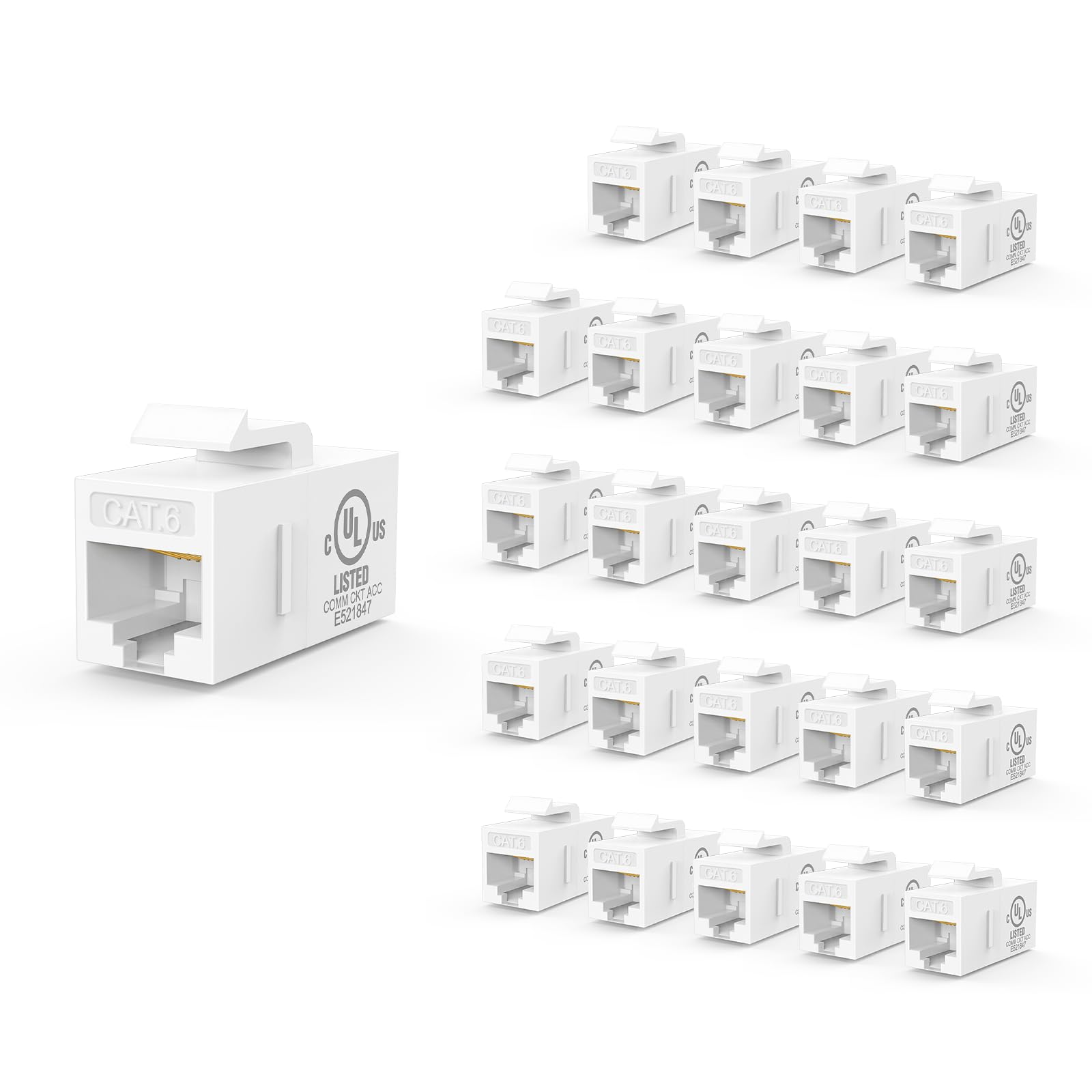 ゆゆ Amazon.com: VCE UL Listed 25-Pack RJ45 CAT6 Keystone Coupler