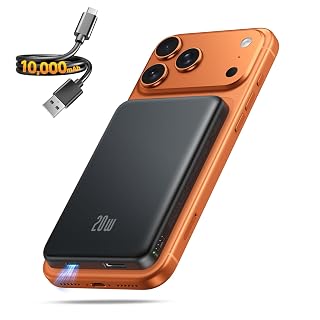 Portable Charger for Magsafe Power Bank - 10000mAh Magnetic Phone Charger, USB-C 22W PD Fast Charging, Slim Wireless Battery Pack for iPhone 17/16/15/14/13/12 Series, for Travel Cruise Essentials - Amazon product rated Grade A