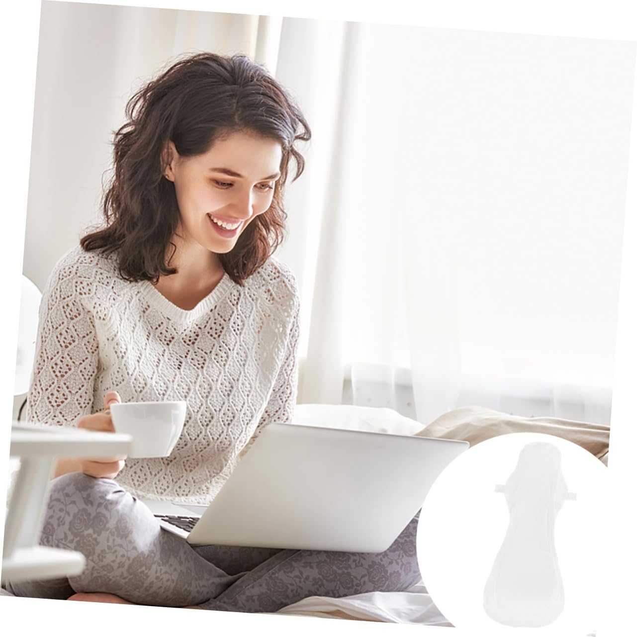 FOMIYES 1set Menstrual Cloth Sanitary Napkin Underpants Panty Liners Cloth Sanitary Pad Washable Menstrual Pads Sanitary Napkin Storage Bag Organizer Bag Washable Period Pads White 2pcs