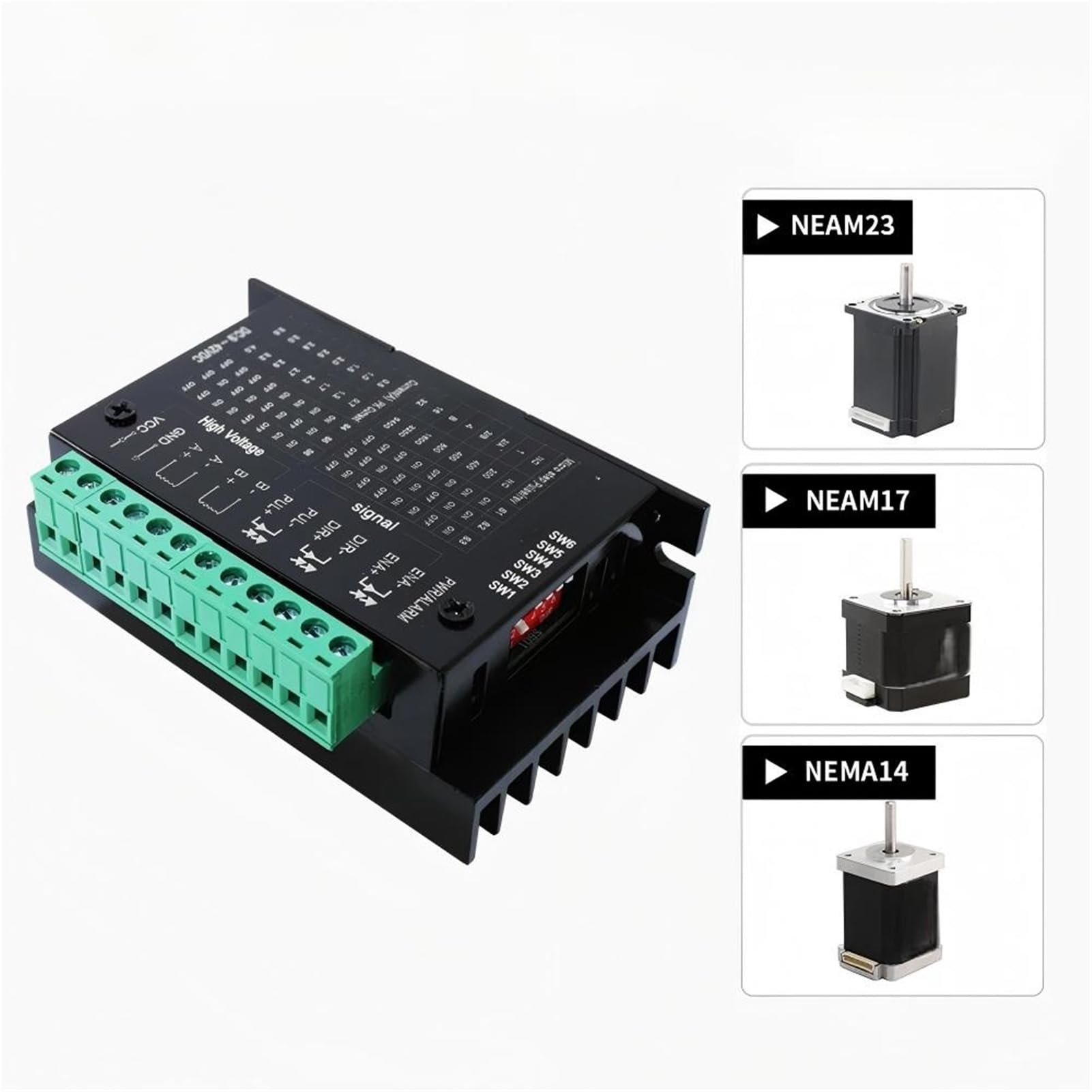 Driver motore 3 pezzi modello 6600 corrente 4.0A suddivisione 32 passo-passo di precisione con prestazioni stabili se abbinato all'azionamento motore passo-passo