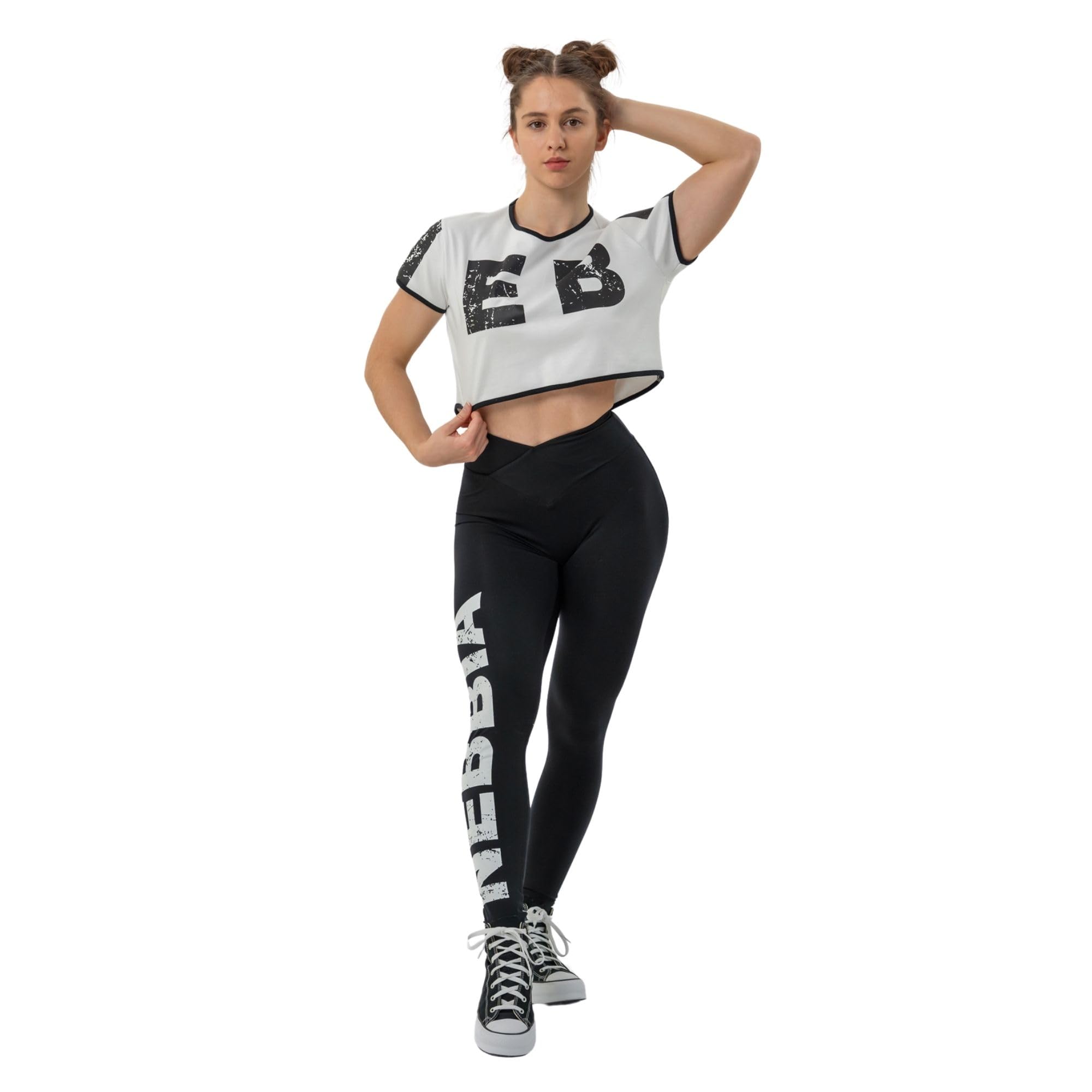 Nebbia Scrunch Leggings für Damen – Push Up Yogahose mit V-förmigem Bund und Kompressionsmaterial – Blickdichte Scrunch Butt Leggings Sportbekleidung Hosen für Training, Leggins Damen