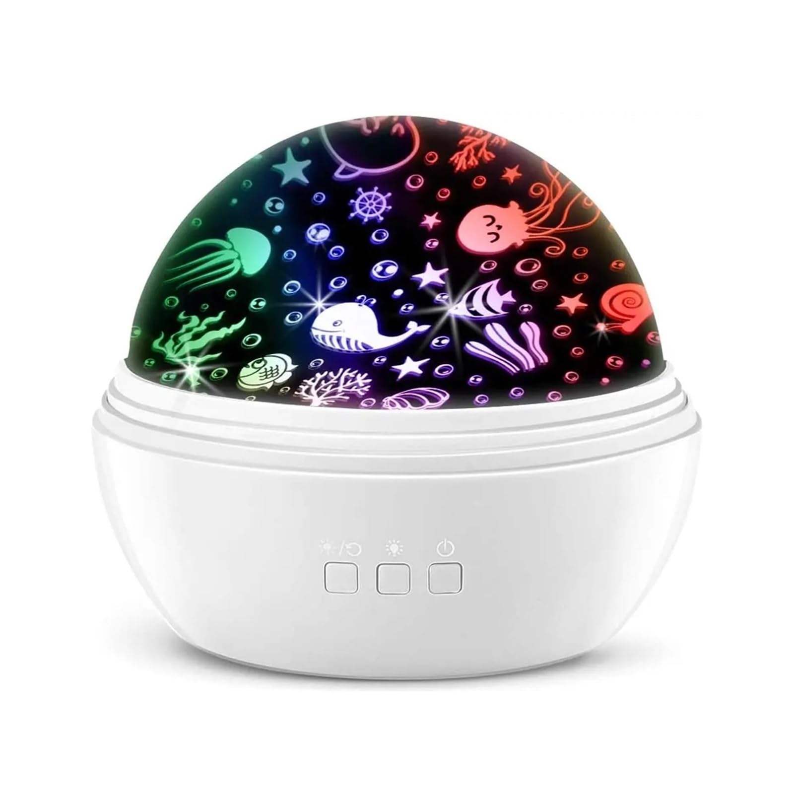 TRDEWR Kids Night Light 360° Rotating Starry Projector for Baby Ocean Wave for Bedroom Decoration Create an Atmosphere(White)
