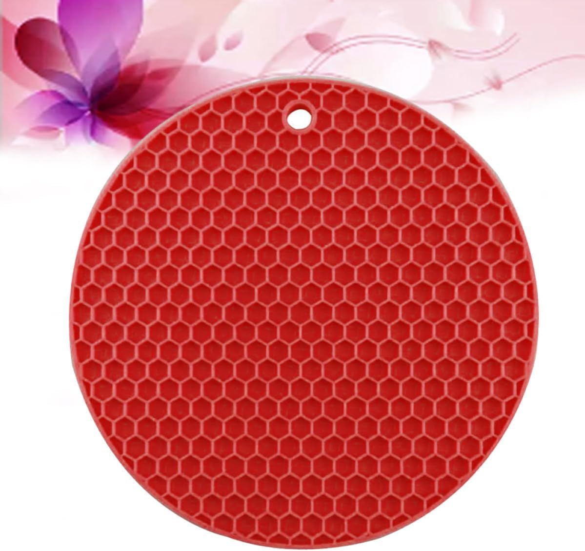 Silicone Heat Resistant Trivet Mat for Can and Teapot Red
