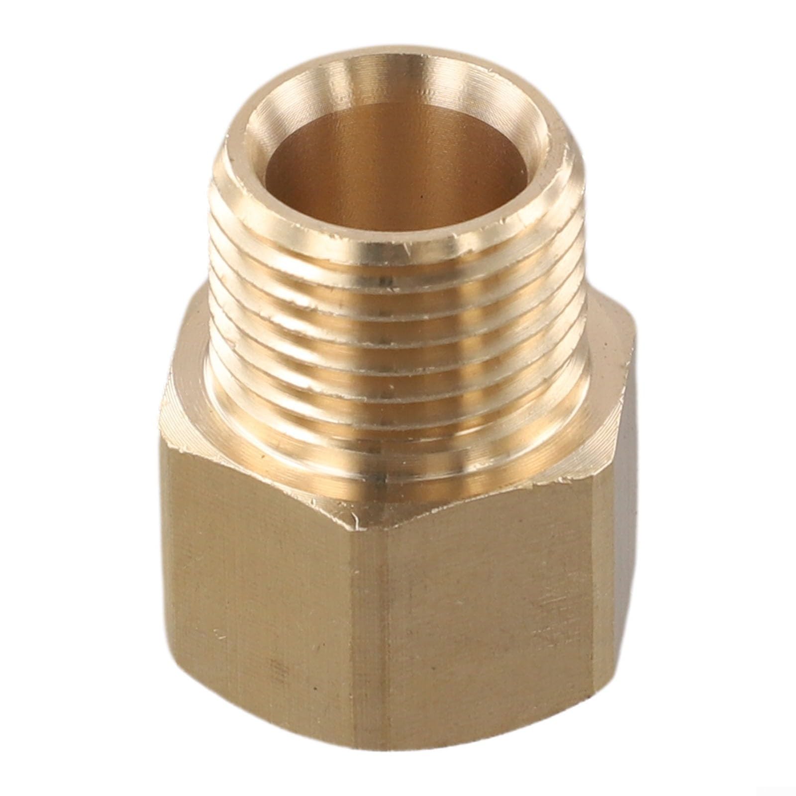 1 adattatore M22 da 14 mm femmina a G1/2 maschio, in ottone, connettore per idropulitrice elettrica per lancia per tubo flessibile, 4500 PSI da giardino e patio