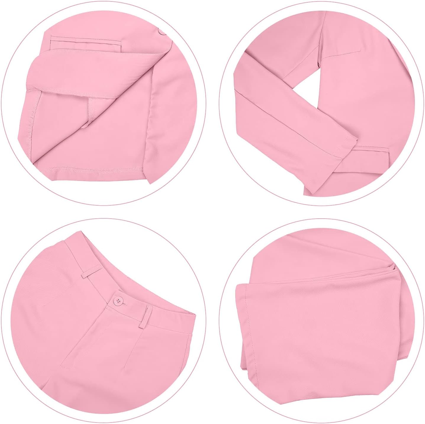 HuiSiFang Womens Fall Fashion 2 Piece Blazer Sets Open Front Blazers and Slim Fit Pants Suits Set - Image 6