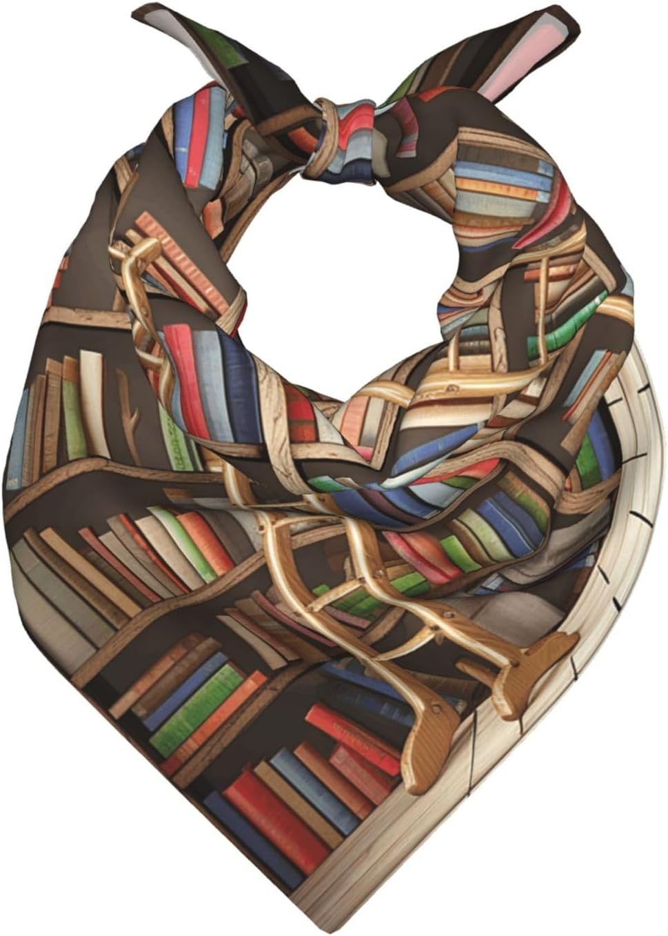 Cooling Bandanas for Men Women Square Hair Scarf 22" x 22" Novelty Headband Funny Book Shelves Neckerchief