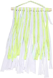 ANKROYU Peque de Central de cabello Organizador de almacenamiento montada en la pared para niñas Accesorios para el cabello Madera decorativa Ligera de algodón de algodón colorido (Serie amarilla)