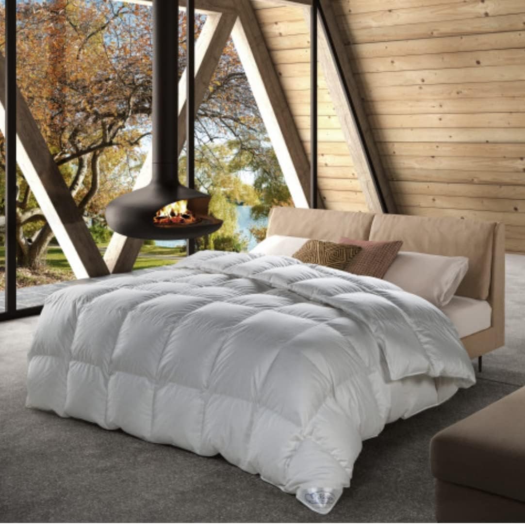 Piumone Matrimoniale Invernale 250x200cm In Piuma D'Oca Naturale - Daunex Cortina, Anallergico - Foto 4