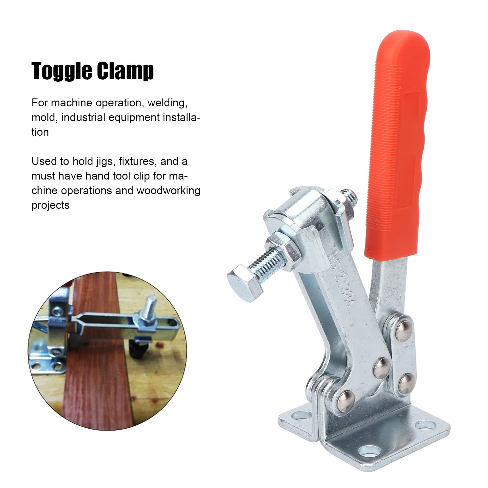 Nutriess Heavy Duty Toggle Clamp 500kg Clamping Force GH Horizontal Quick Release for Portable Welding and Iron Work