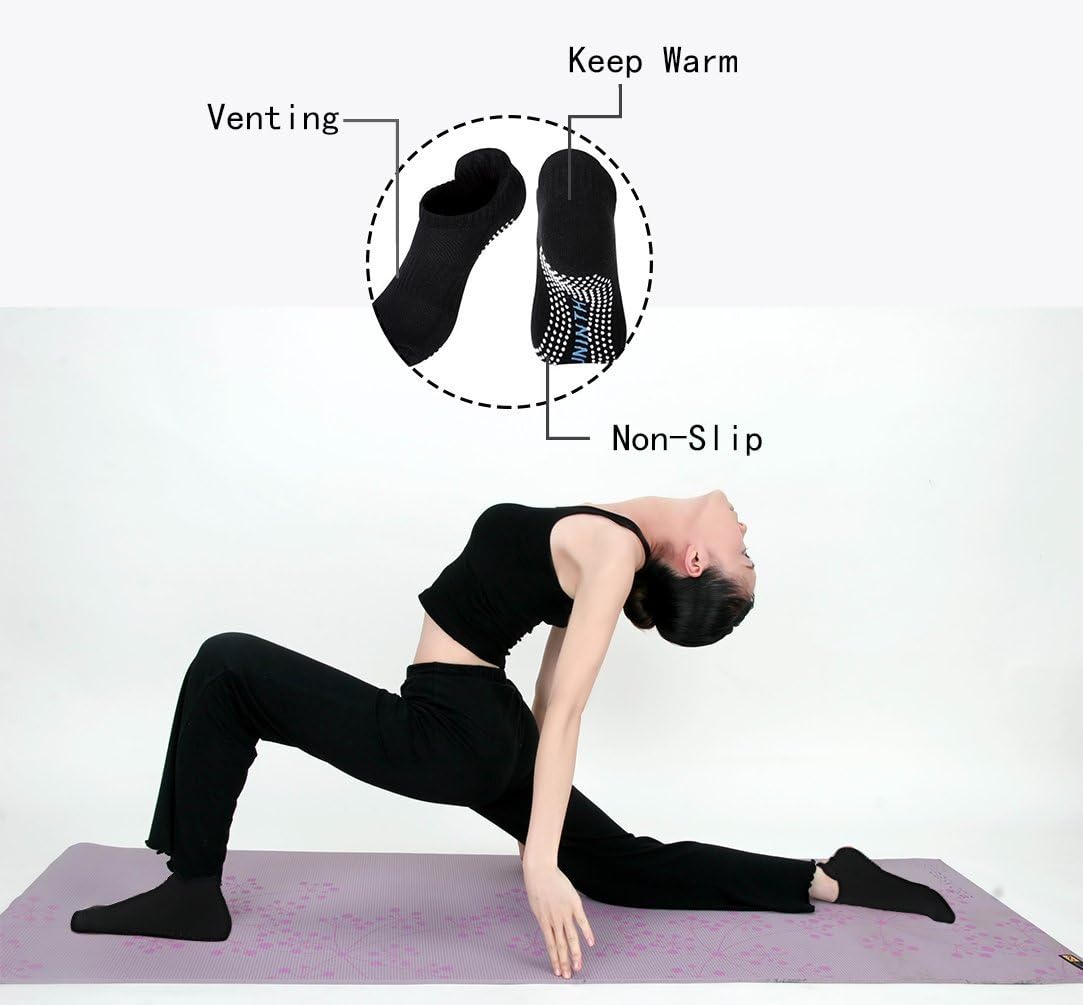 XXL Lashes 2 Pairs Non-slip yoga socks, open toe socks with anti-skid grip