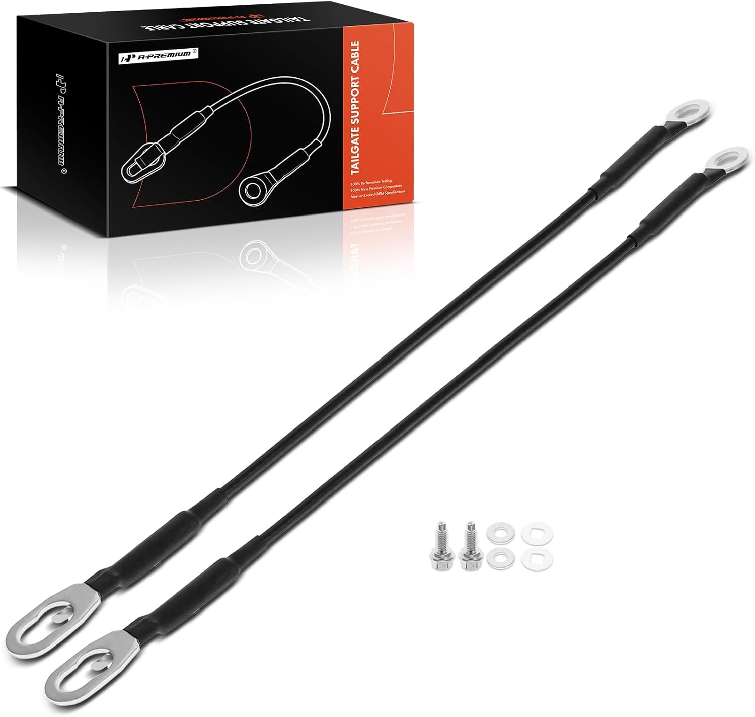 A-Premium Tailgate Support Cable Compatible with Nissan Pathfinder Armada Xterra 2009-2010, TITAN 2004-2015, 18 Inch, Rear Tailgate Driver and Passenger Side, 2-PC Set, Replace# 904607S20A, 904607S200
