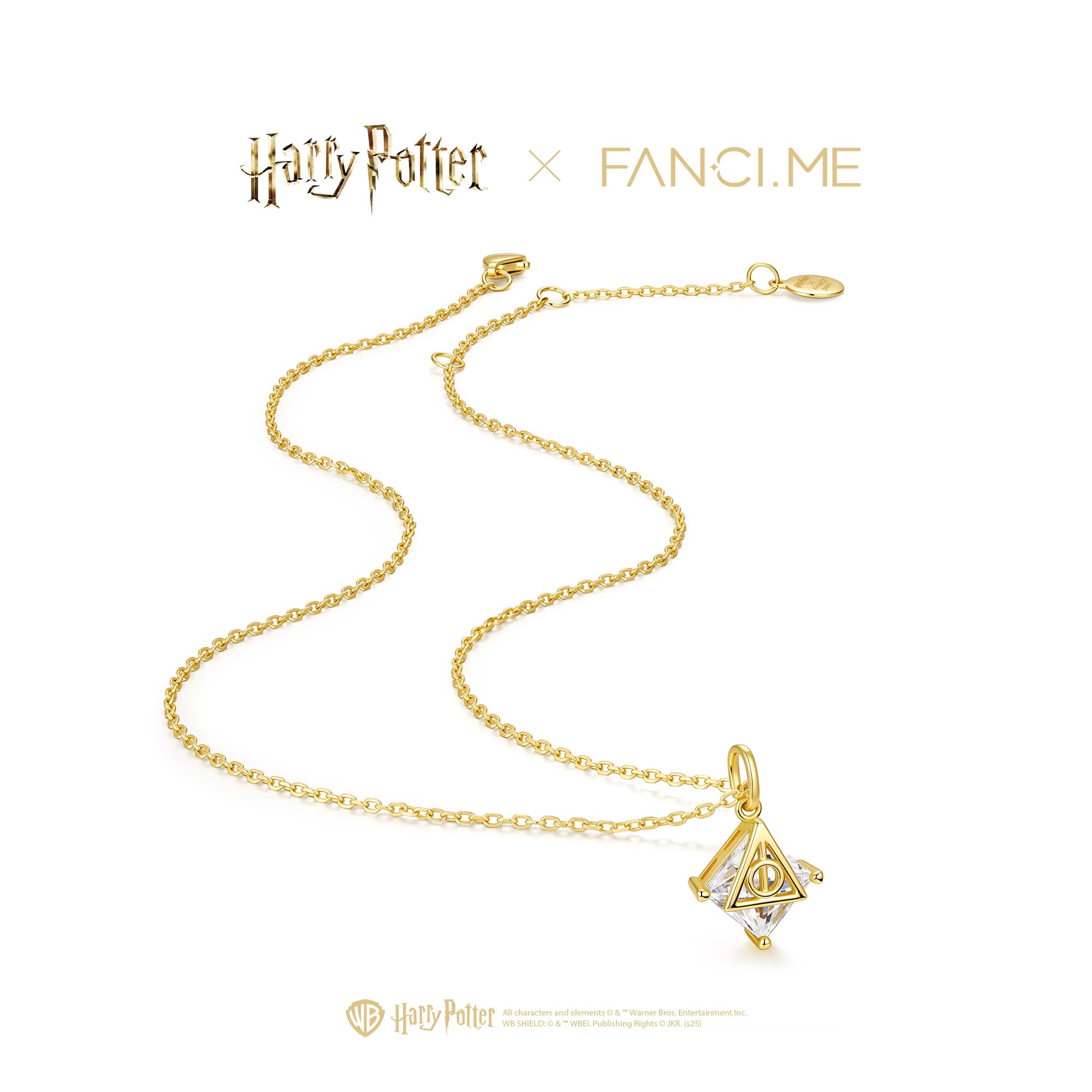 FANCIME Harry Potter Collaboration, naszyjnik Insygnia Śmierci, biżuteria, prezent dla kobiet, dziewcząt