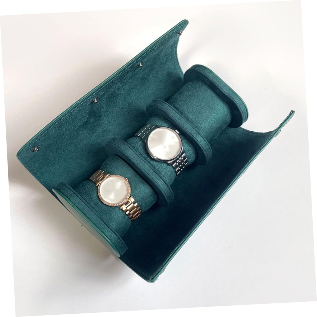 Valigetta per Orologi in Pelle Pu Leggera e Resistente 3 Scomparti, Custodia da Viaggio Compatta e Pratica per Uomo, Organizer Classico e Moderno per Orologi
