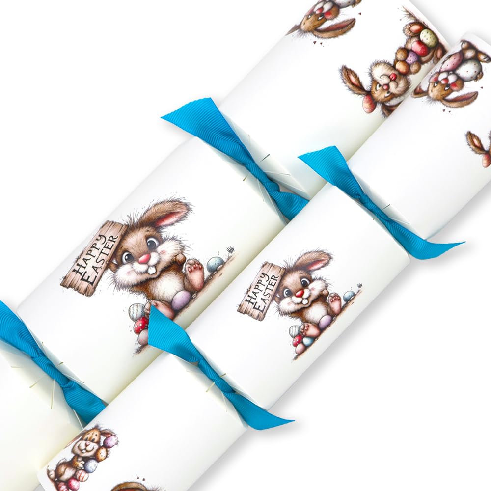That's Crackers Multicoloured Easter Cuties | 6 Standard Crackers & Ribbon | Make Your Own