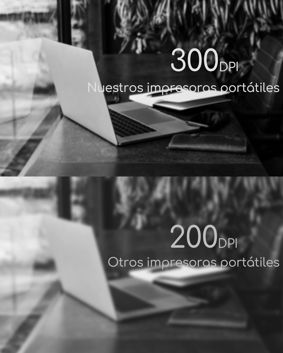 TATTMUSE Impresora Portatil a4, Bluetooth Impresoras Termica para Papel Térmica Casa Mini Movil Portatil Sin Tinta Wireless Portátiles Printer, Blanco