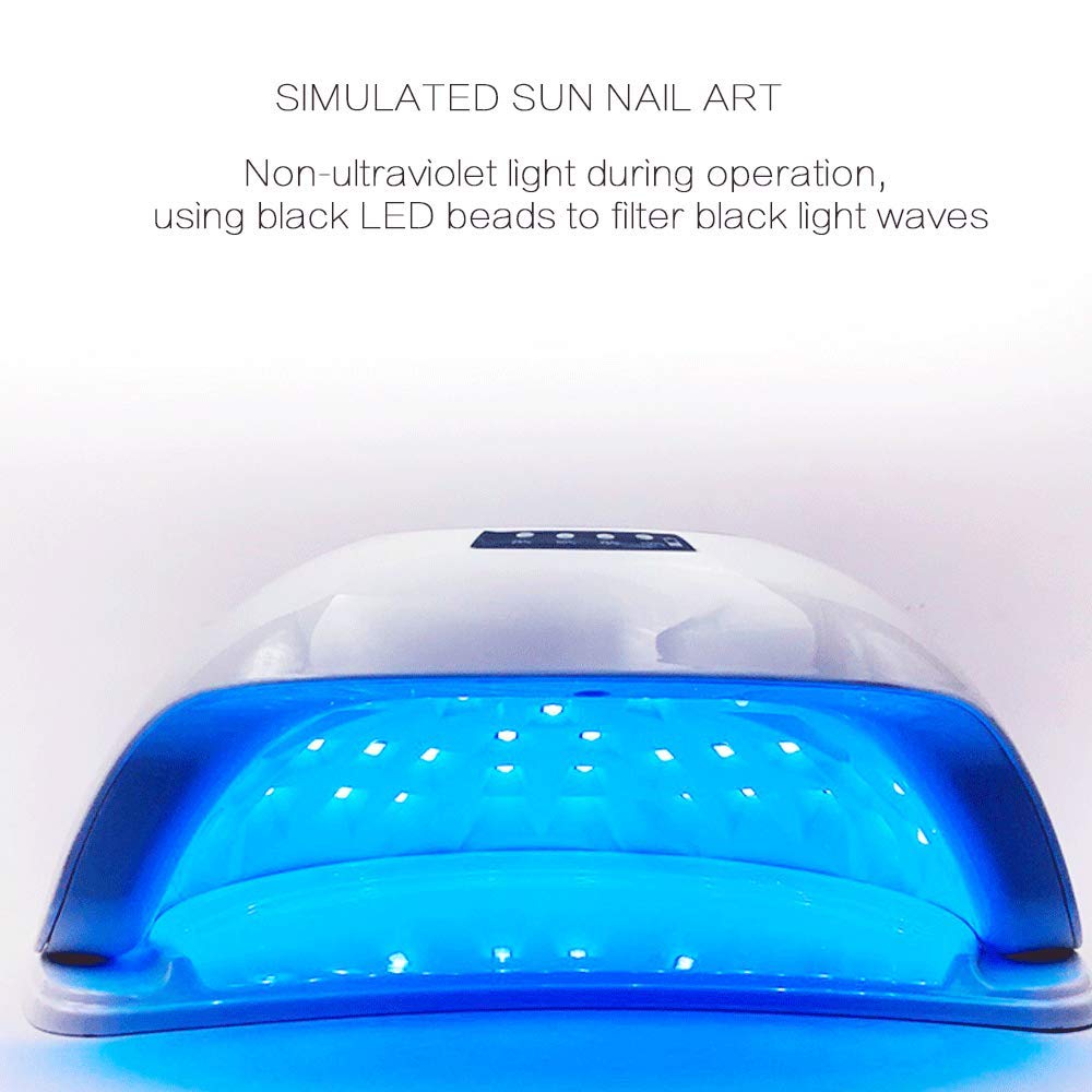 lampade per nail art. Lampada for unghie senza fili da 48 W, asciuga unghie ricaricabile, con 4 impostazioni di timer Lampada for polimerizzare smalto for unghie for manicure/pedicure Lampada professi