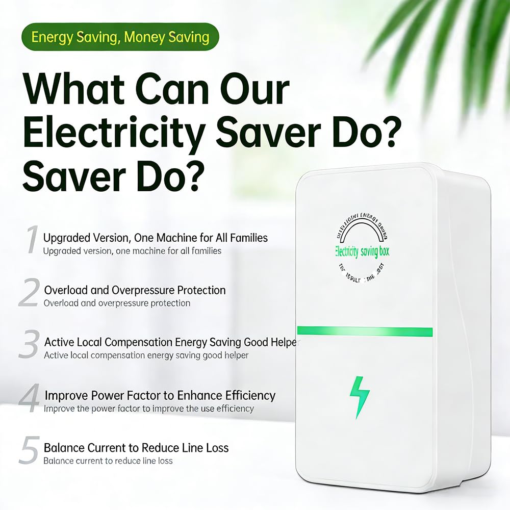 Optiwatt Electricity Saver, Suitable for Home & Commercial Use, Helps Reduce Unnecessary Power Consumption, Works with Various Electrical Appliances (4, White) — view 5