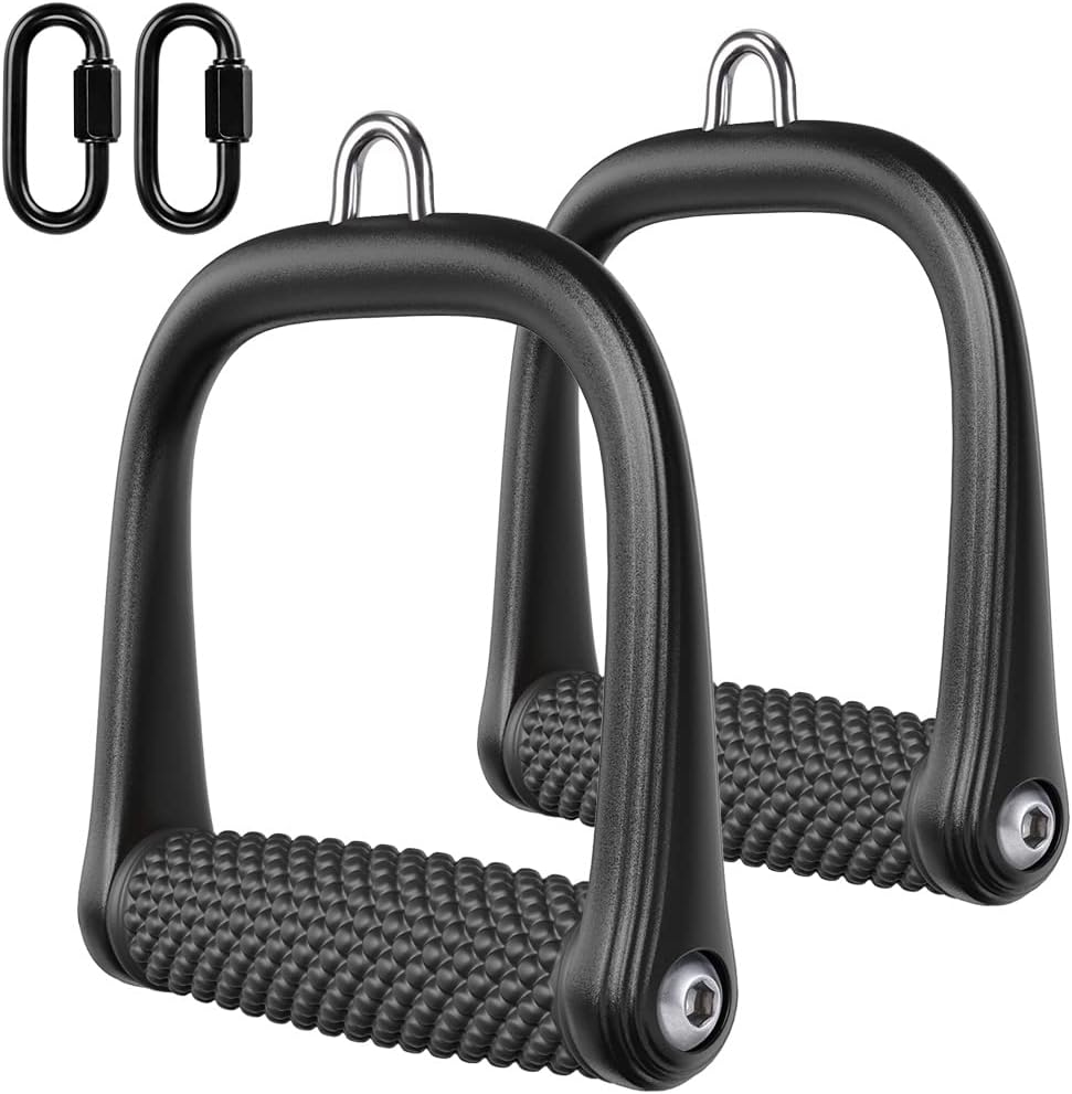 BeneLabel D Handle Cable Attachment, Cable Attachments for Gym, Non-Slip and Comfortable Grip, Solid Aluminum Alloy Handle, Suitable for Home and Gym