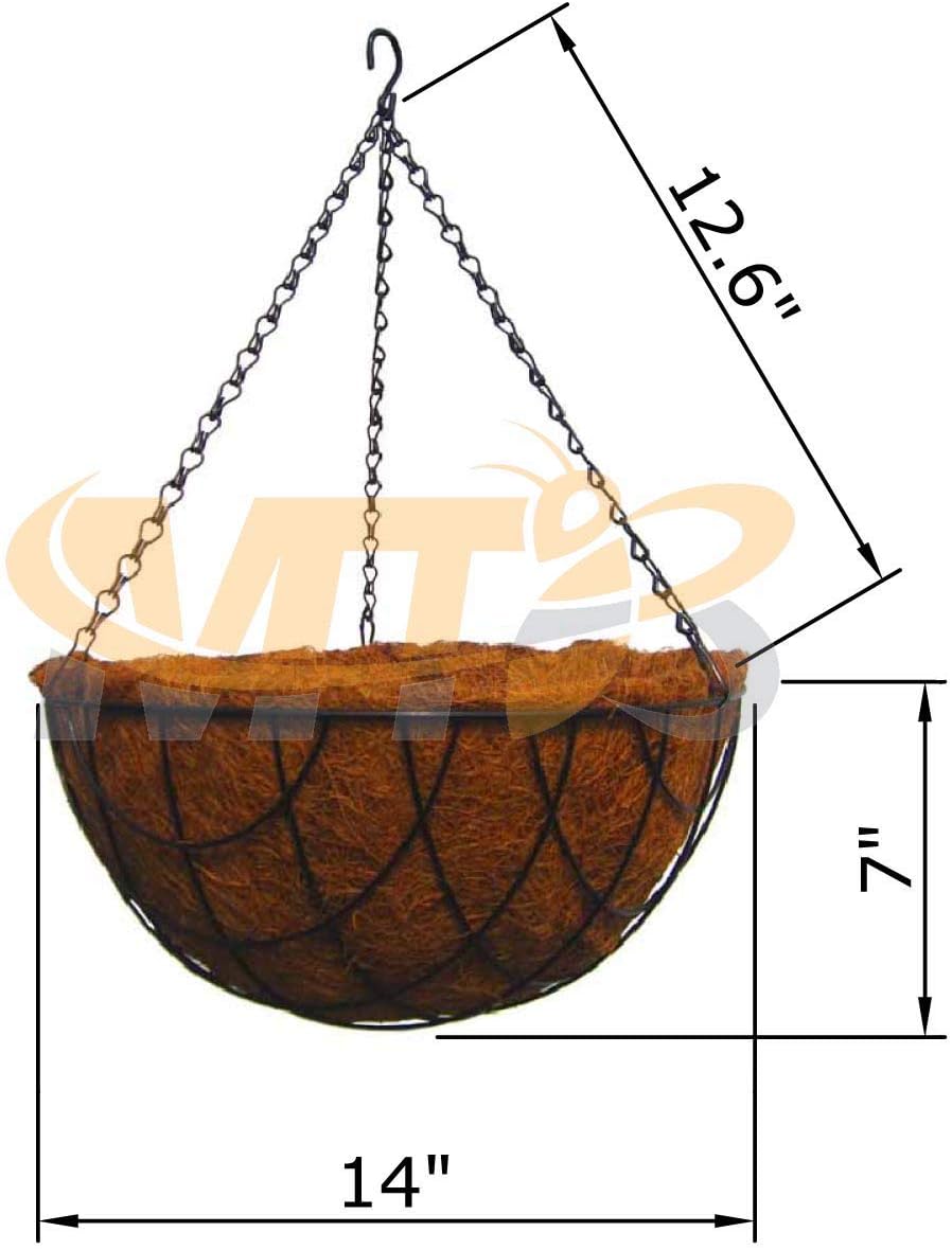 MTB Garden Hanging Baskets 10 Inches - Vintage Geo with Coco-Liner, Pack of 2 Hanging Planter : CDs & Vinyl