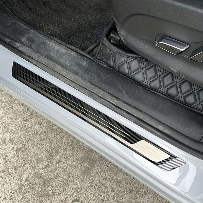Umbrales de puerta Mini Hatch R56 2010-2013 en acero inoxidable kit de 4 piezas 3