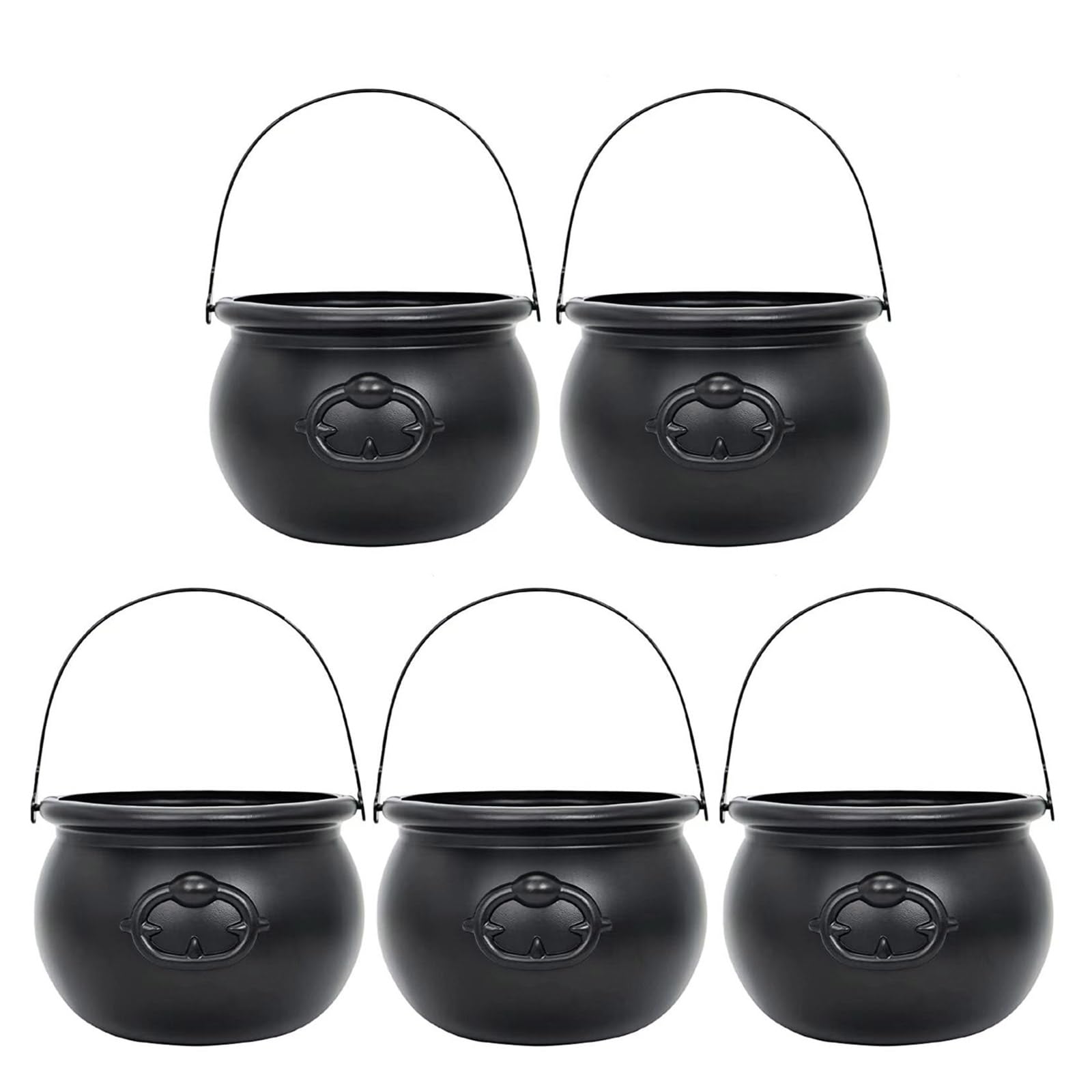 Enigmatic Black Candy Tub Halloween Witch Cauldron Decoration Props Halloween Table Centerpieces Parties Supplies Witch Candy Bucket