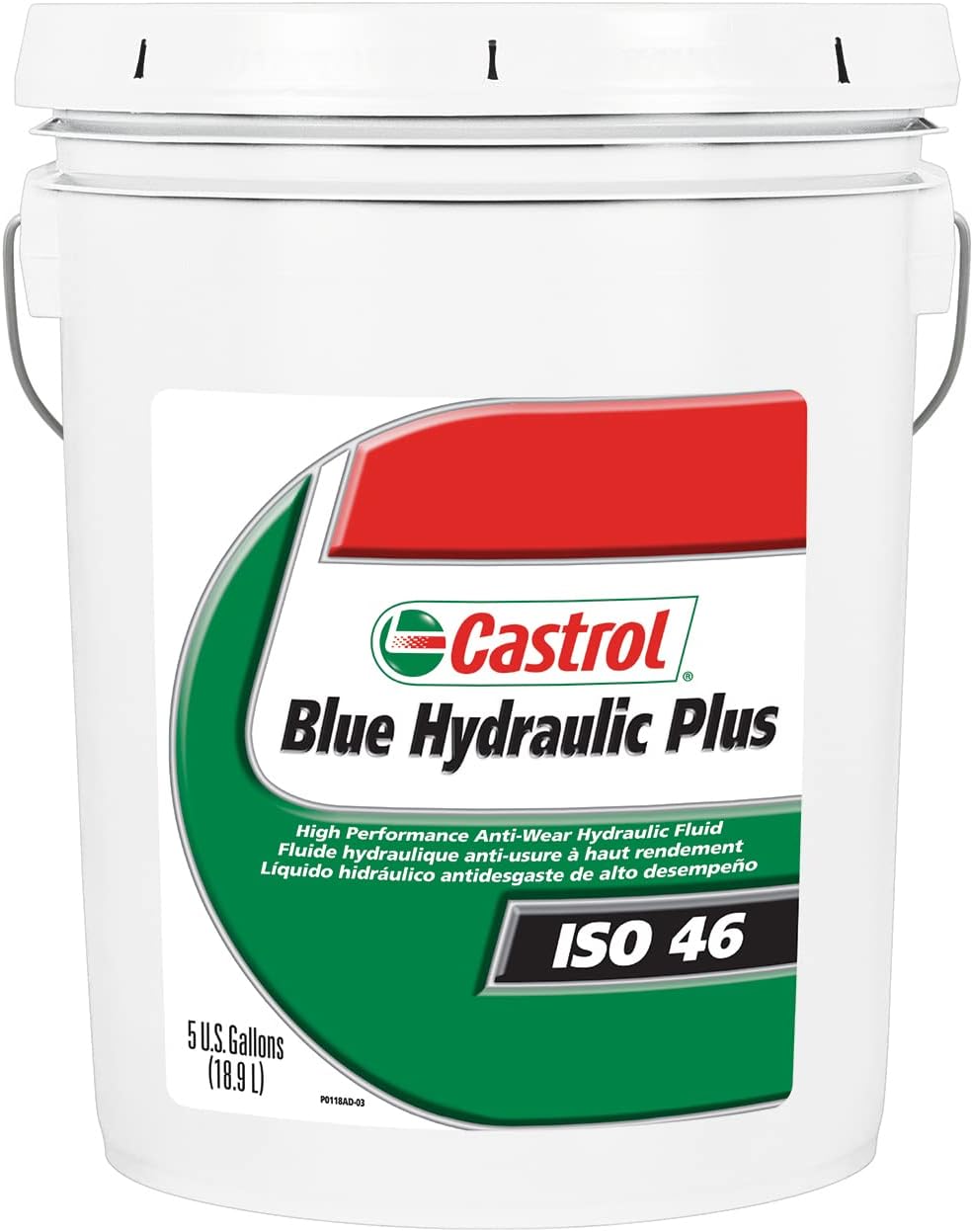 Castrol Blue 'Hydraulic Plus 46' Hydraulic Fluid 5 Gallon