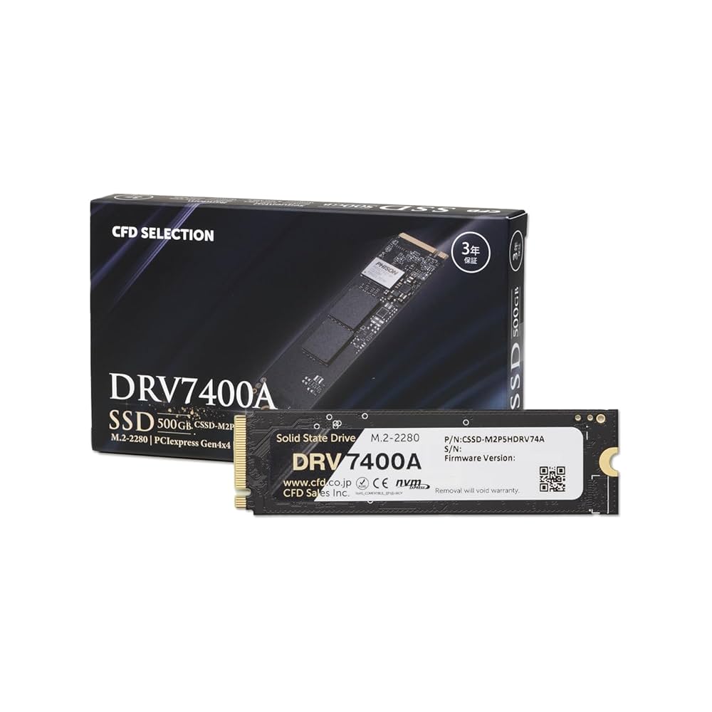 Amazon | CFD SSD NVMe DRV7400 シリーズ 500GB 3D NAND TLC採用