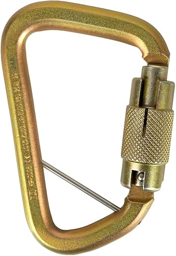 Fusion Climb Tacoma, cerradura triple de acero con mosquetón en forma de D modificado con nariz de llave (FP-9005-TPKHS-BLK)