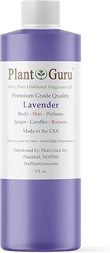 Aceite aromático de lavanda de 8 onzas líquidas. Aceite perfumado para hacer jabón, velas, bombas de baño, mantequillas corporales. Utilizado en