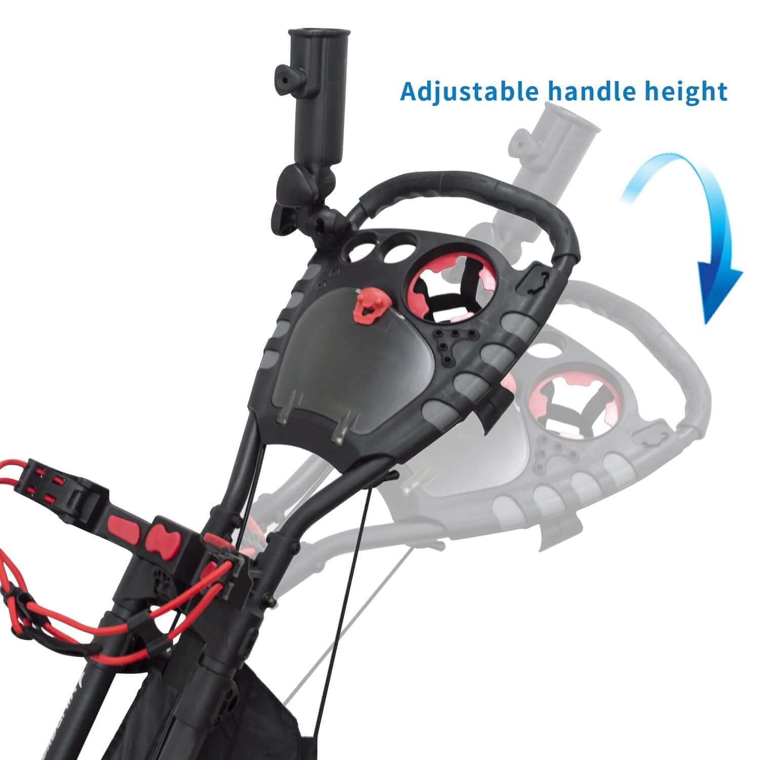 Vilineke 3 Wheel 360 Rotating Front Wheel Golf Push Cart
