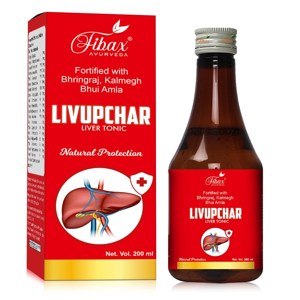 Fibax Livupchar Liver Tonic 200ml | Helpfull in Fatty Liver & Alcoholic liver Detox, Improves Digestion, Boosts Appetite | Protects Liver against various Hepatotoxins 200ml (Pack of 1)-picture-12