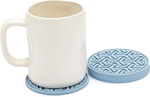 Miniatura 3 de URBAN COASTERS Posavasos para protección de mesa, juego de 4 posavasos antideslizantes de goma de silicona para mesa auxiliar, escritorio y más,