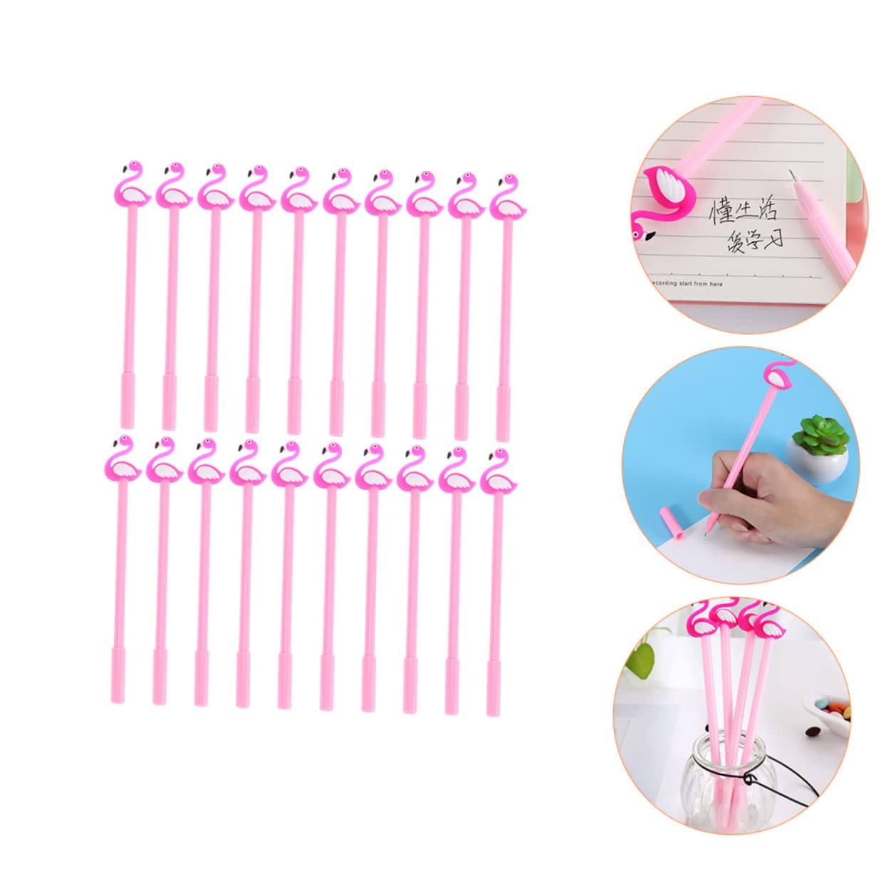 DOITOOL 60 Pièces Stylos à Gel Stylos Gel Flamingo pour Garçon Fille Pratique et Créatif pour École Loisirs