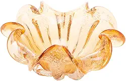 CENTRO DE MESA DE VIDRO WOLFF 24x11CM ITALY ÂMBAR