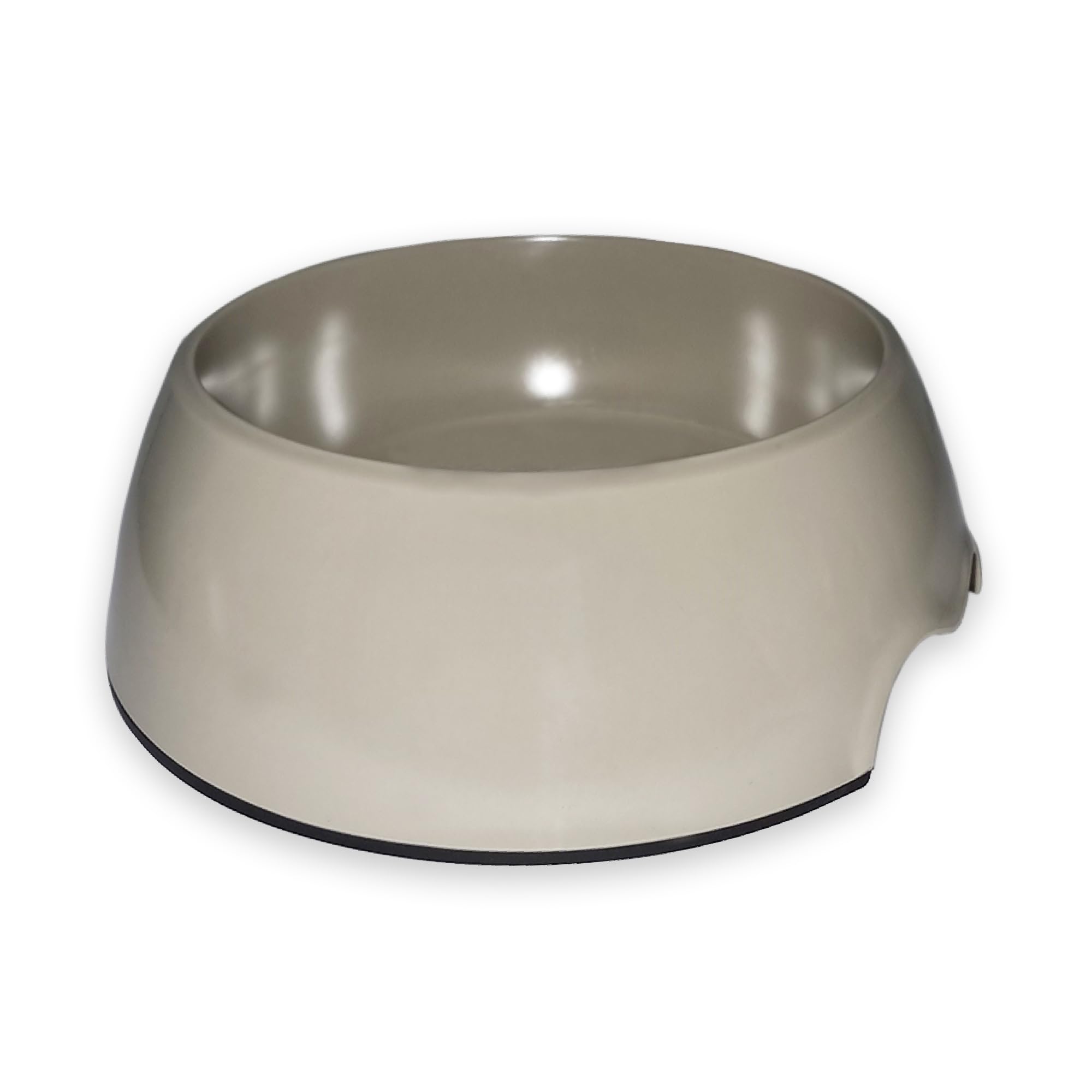 Ancol Pet Bowl in Grey with Non Slip Base - Melamine Dishwasher Safe Dog Food Tin - Puppy Cat Feeding Plate - 800ml