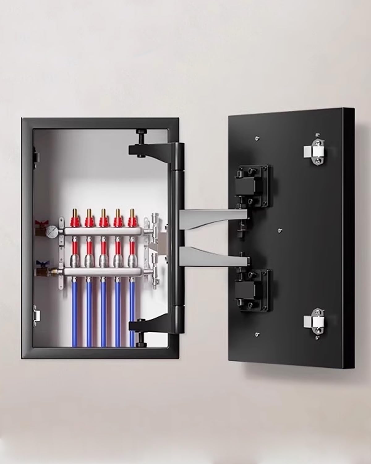 Générique Kit de Trappe d'accès magnétique pour carrelage et plaques de plâtre - Porte d'inspection 35 x 35 cm pour Murs, Passe-câbles pour Appartements et Bureaux - Durable et Facile à Installer