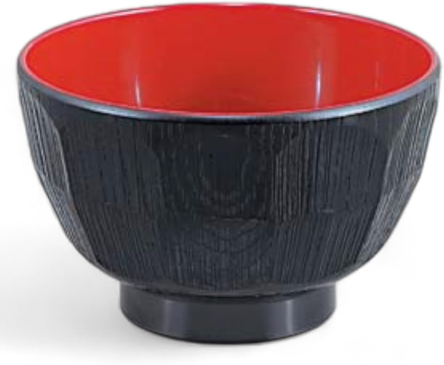 J-kitchens Hatsuri Tortoise Soup Bowl (Soup Bowl, Bowl, Wan, Lacquerware), Vermilion Kurochi, 4.1 x 4.1 x 2.6 inches (10.6 x 10.6 x 6.7 cm), ABS Resin, Made in Japan