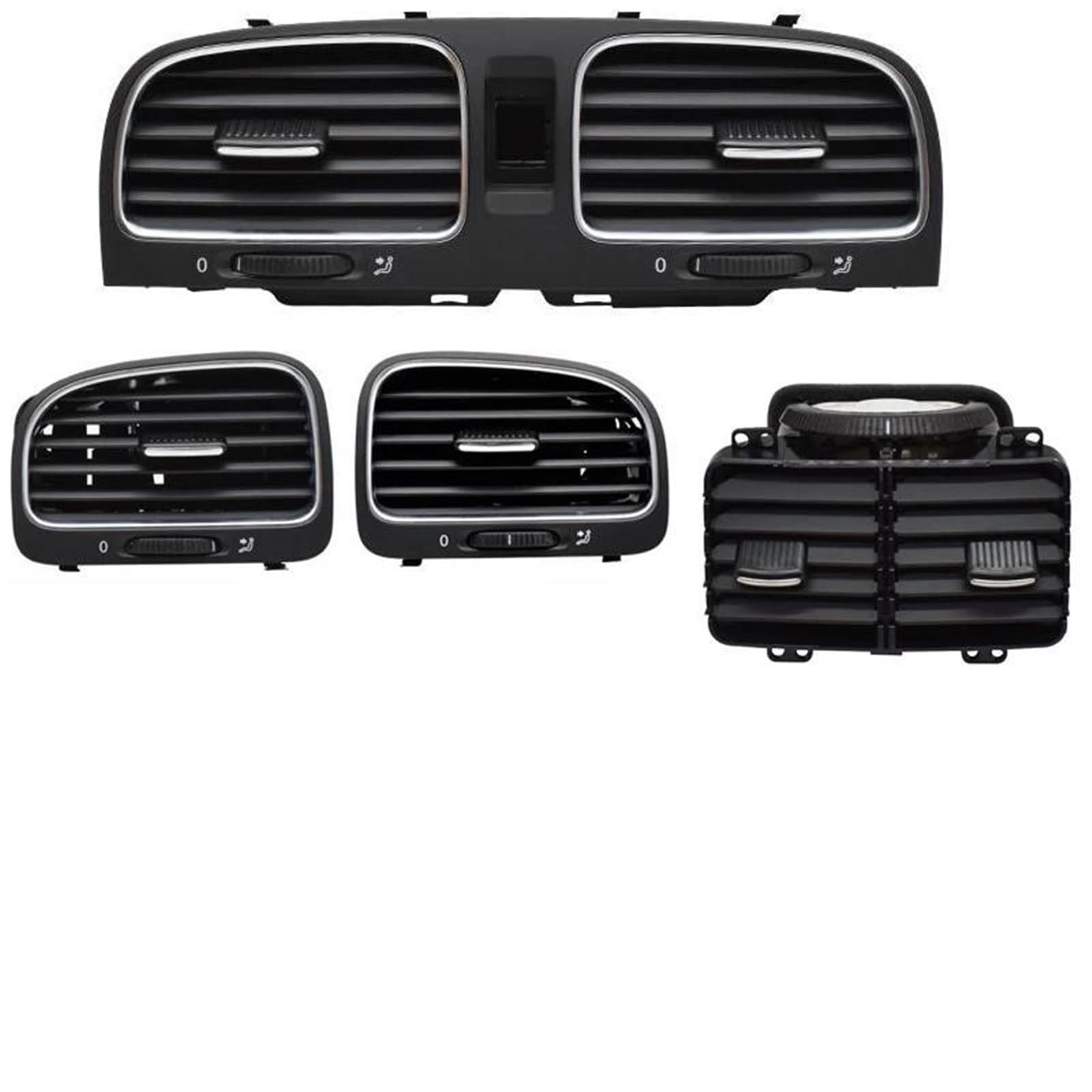 Piwine D-Set Car Interior Air Vent Car Interior Air Conditioning Outlet Center Armrest Vent For Vw For Golf 6 For Gti Mk6 2009 2010-2013(D-Set)